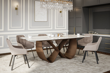 Стул B815-M (B815-m LATTE VL10, BK)